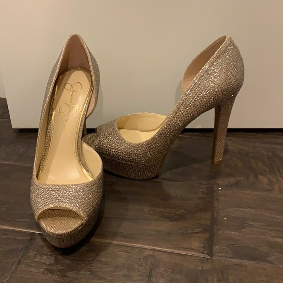 Jessica Simpson Shoes - Brand new!!! Jessica Simpson gold heels